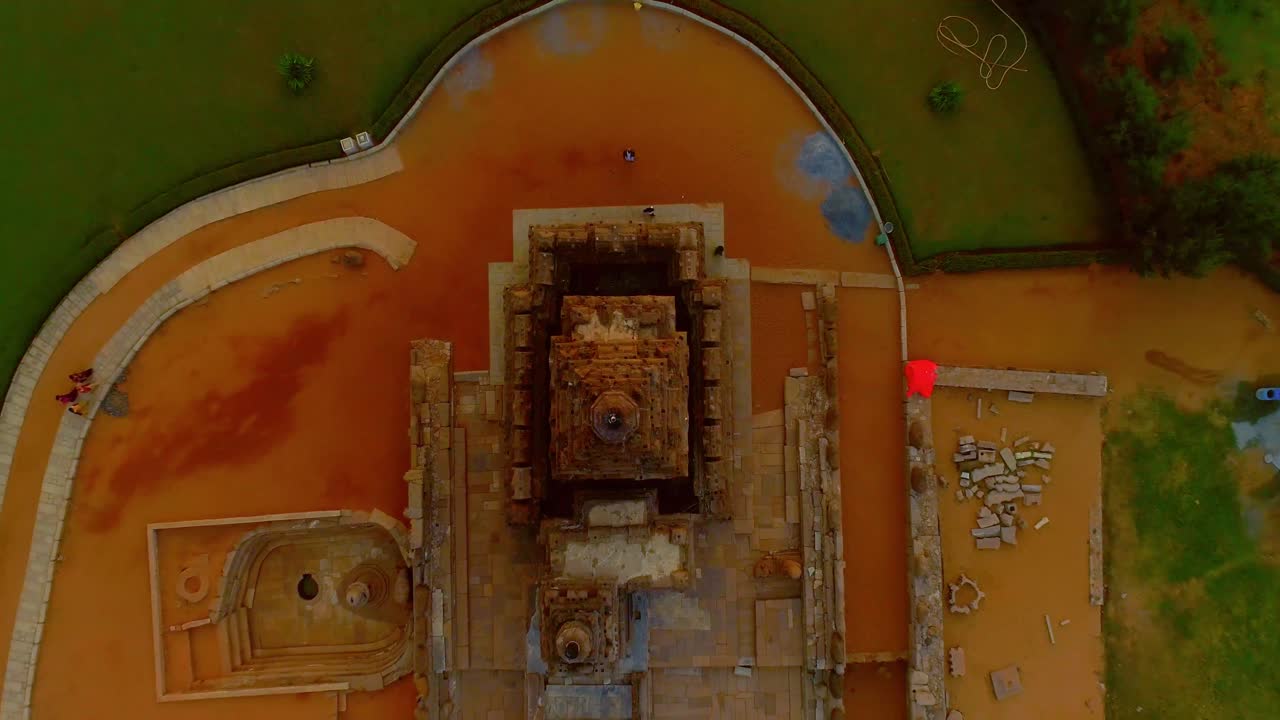imágenes aéreas del templo de la costa de mamallapuram filmadas con drones phantom 4 pro 4 k