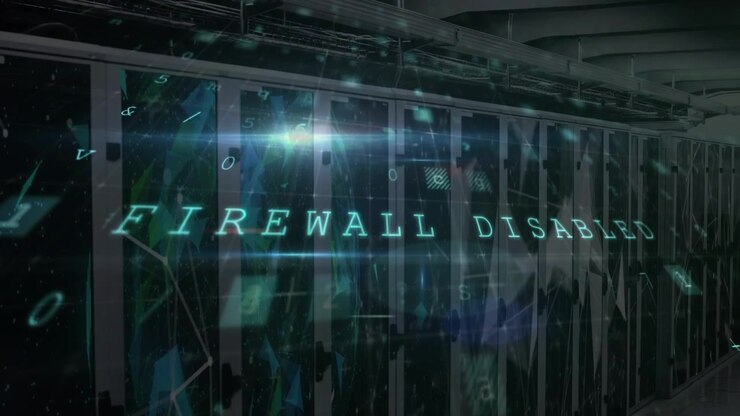 Animation of data processing over server room