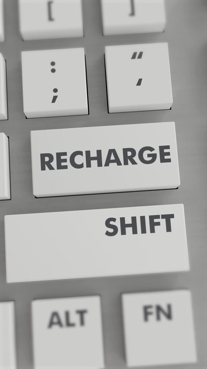 RECHARGE BUTTON PRESSING ON KEYBOARD Vertical Video