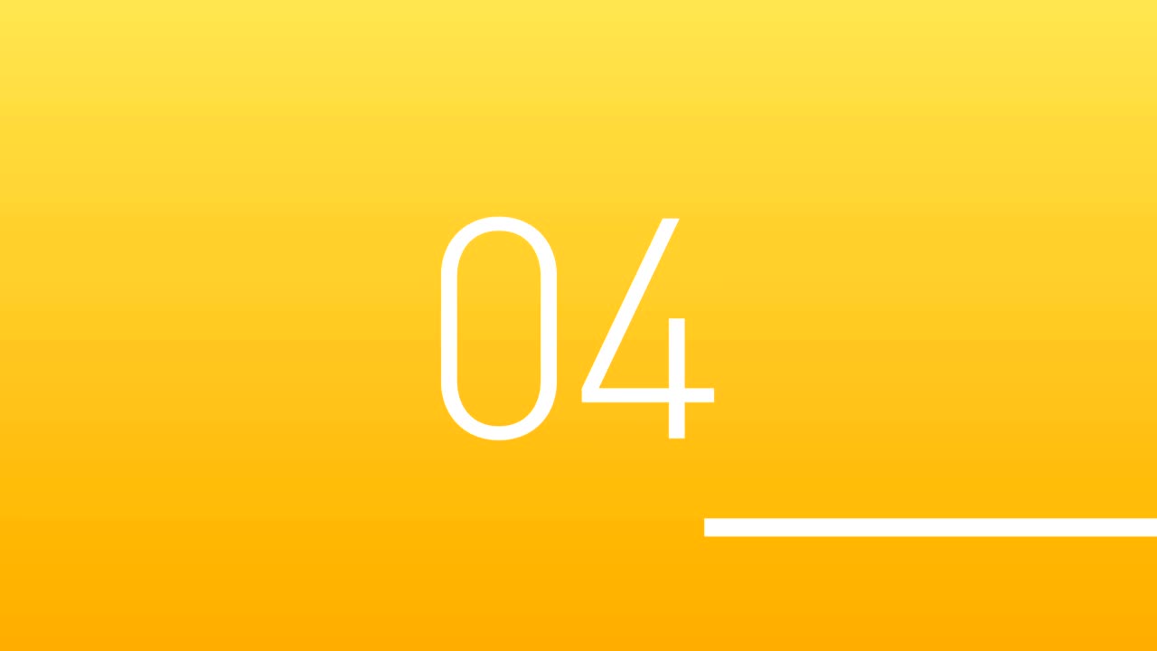 10 seconds Countdown with fancy background in gradient and bright colors. Modern countdown for video production