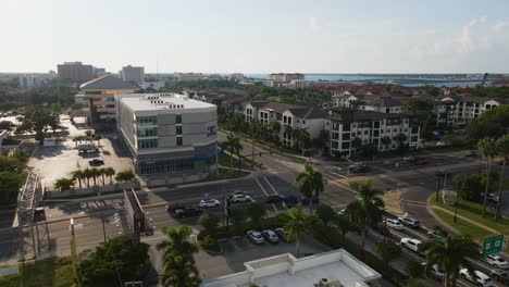 aerial view of downtown bradenton, fl, featuring the intersection of manatee ave and us-301. orbit right day w
