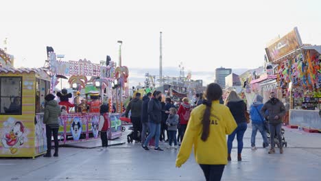 people at a winter fair