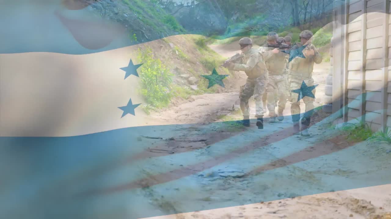 다양한 병사 들 위 에 온두라스  ⁇ 발 의 애니메이션