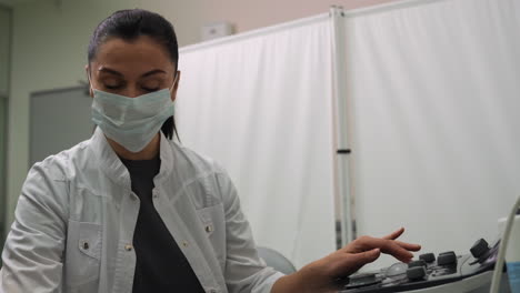 doctor with medical mask working