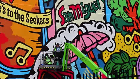 san miguel graffiti, old street, london, united kingdom