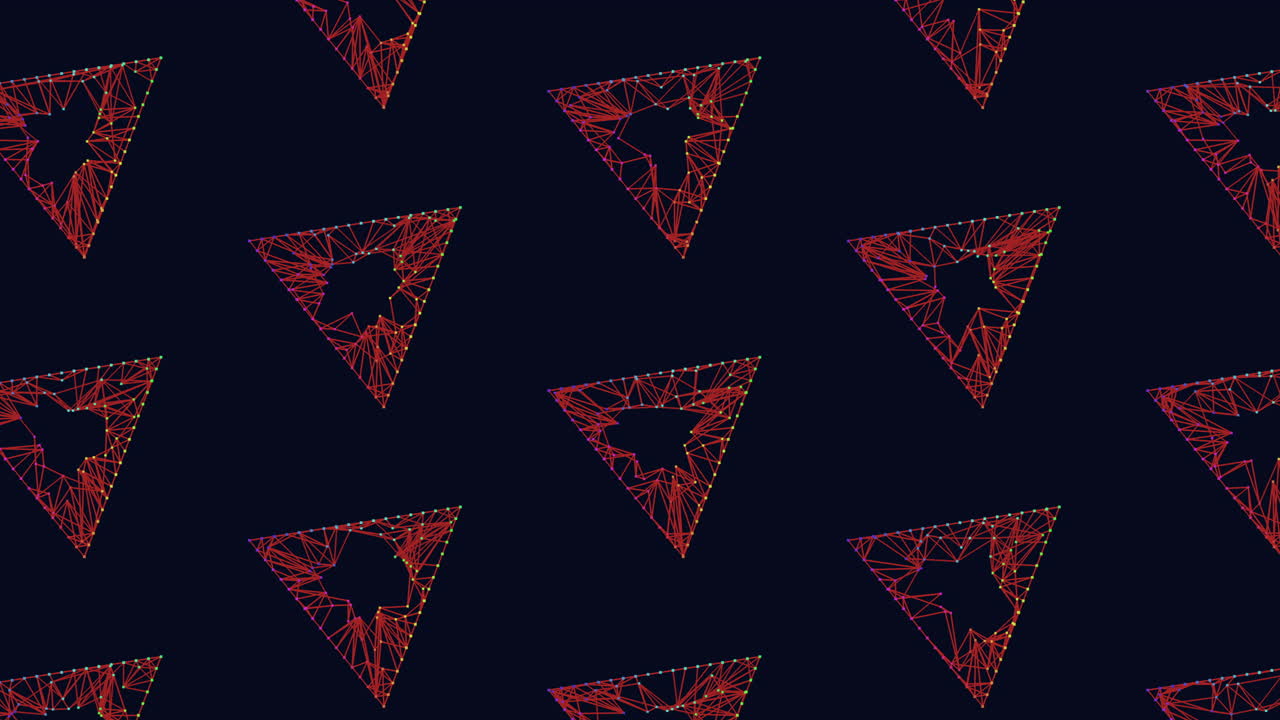 patrón de triángulo rojo abstracto sobre fondo negro