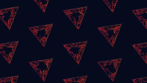 abstract red triangle pattern on black background