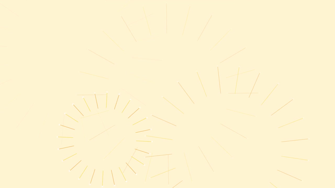 Abstract Animation of Expanding Circular Line Patterns on Cream Background