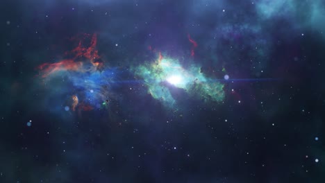 fondo colorido de 4k del espacio profundo con nebulosa y estrellas