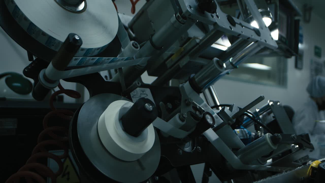 산업에서 암풀의 라벨을 인쇄하는