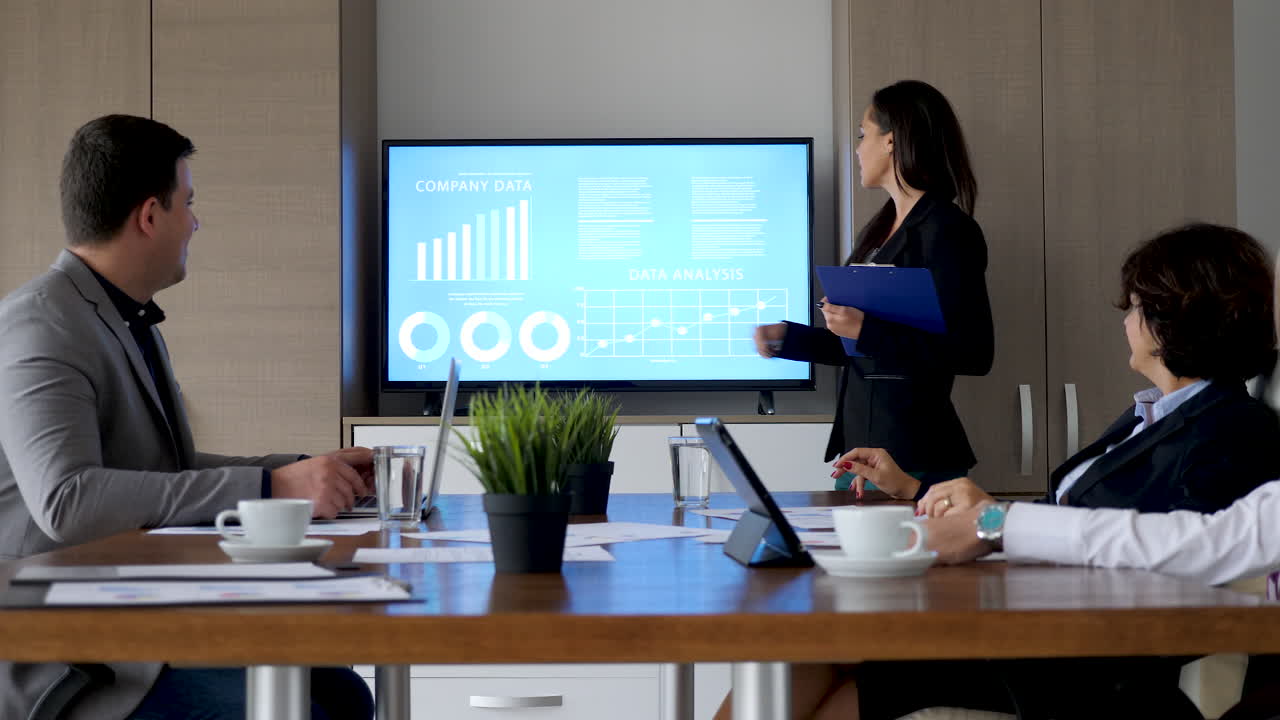 presentación de la reunión de negocios