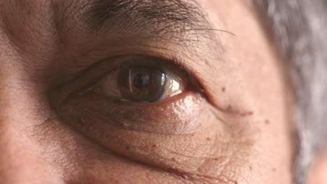Closeup-for-optic-vision-exam-of-an-older-man