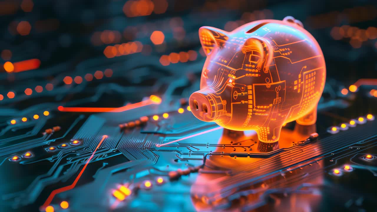 Digital Piggy Bank on Circuit Board