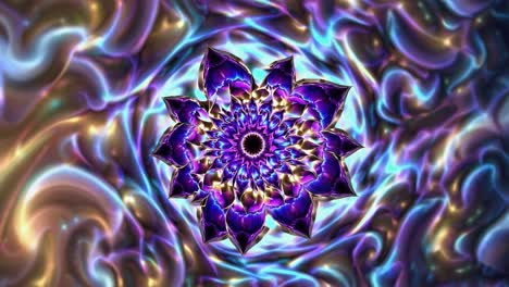 abstract glowing mandala flower