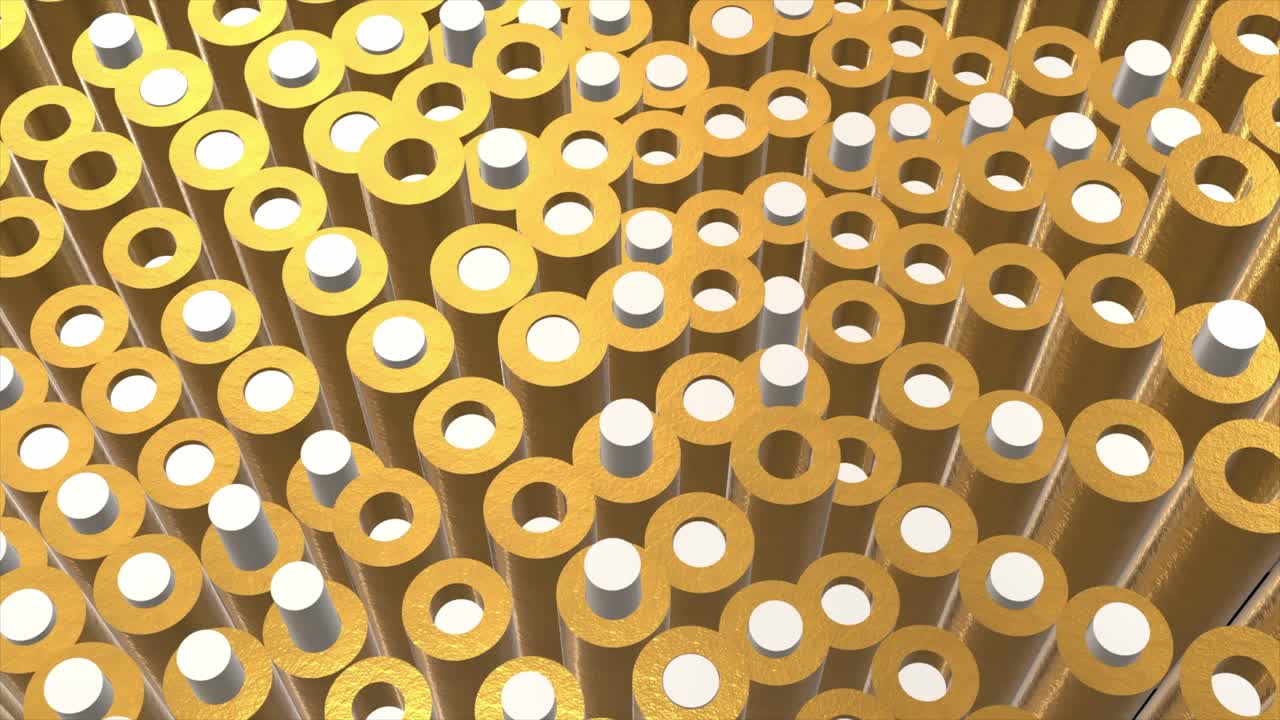 황금 튜브 추상적인 패턴