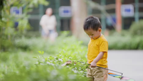 asian kid in a park