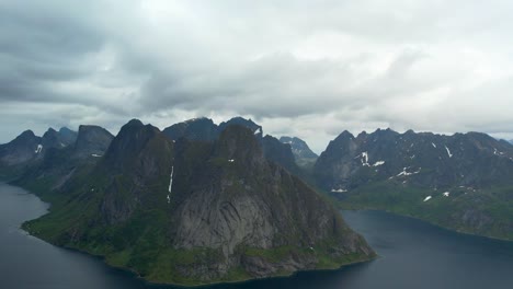 aerial view of the stunning lofoten islands in norway
