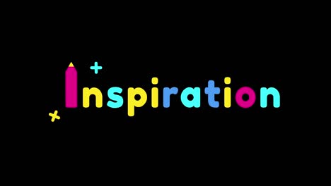 4k video of inspiration colorful typography banner.