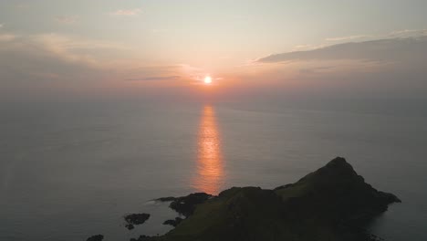 stunning sunset at giants causeway - 4k cinematic drone footage