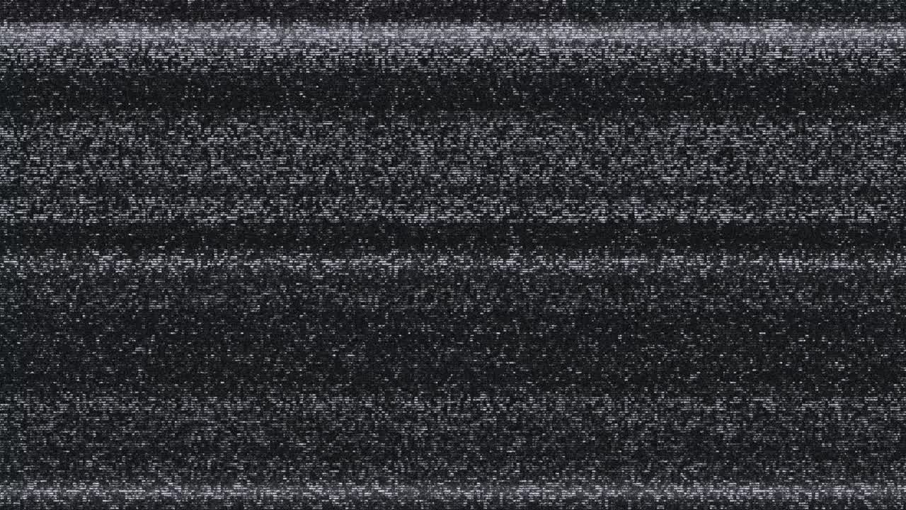 Retro TV Screen with Static Noise and Horizontal Lines