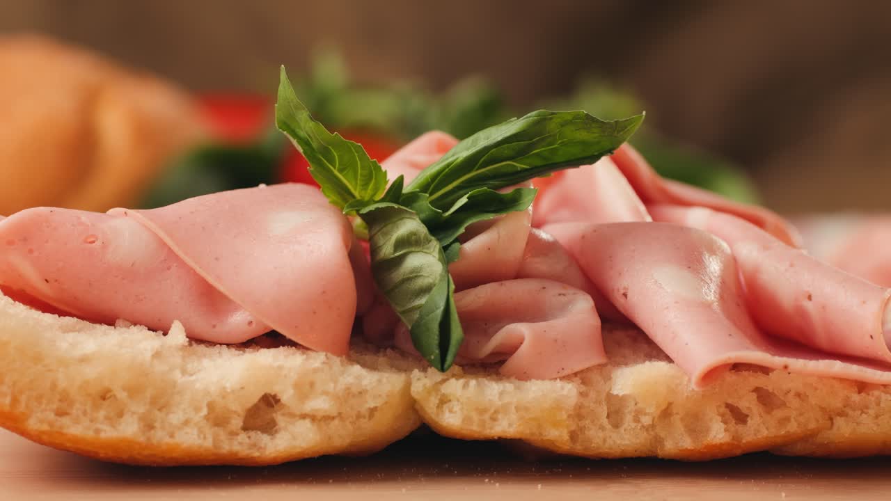 Italian Prosciutto Sandwich with Basil