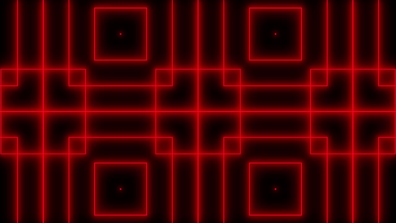 patrón geométrico animación en color de fondo negro