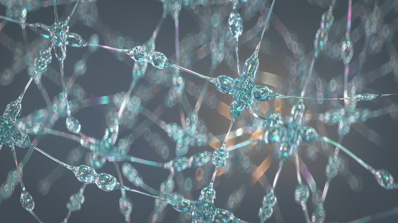 인공지능 신경망 (seamless loop) 3d 렌더링 애니메이션