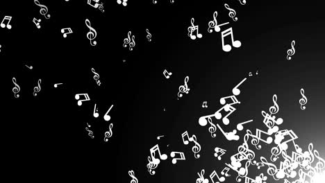 musical notes float. abstract background