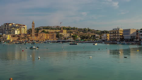 A-scenic-and-captivating-time-lapse-of-Popeye-Village's-theme-park-includes-boat-rides,-food-outlets,-and-architectural-decadence-in-the-backdrop