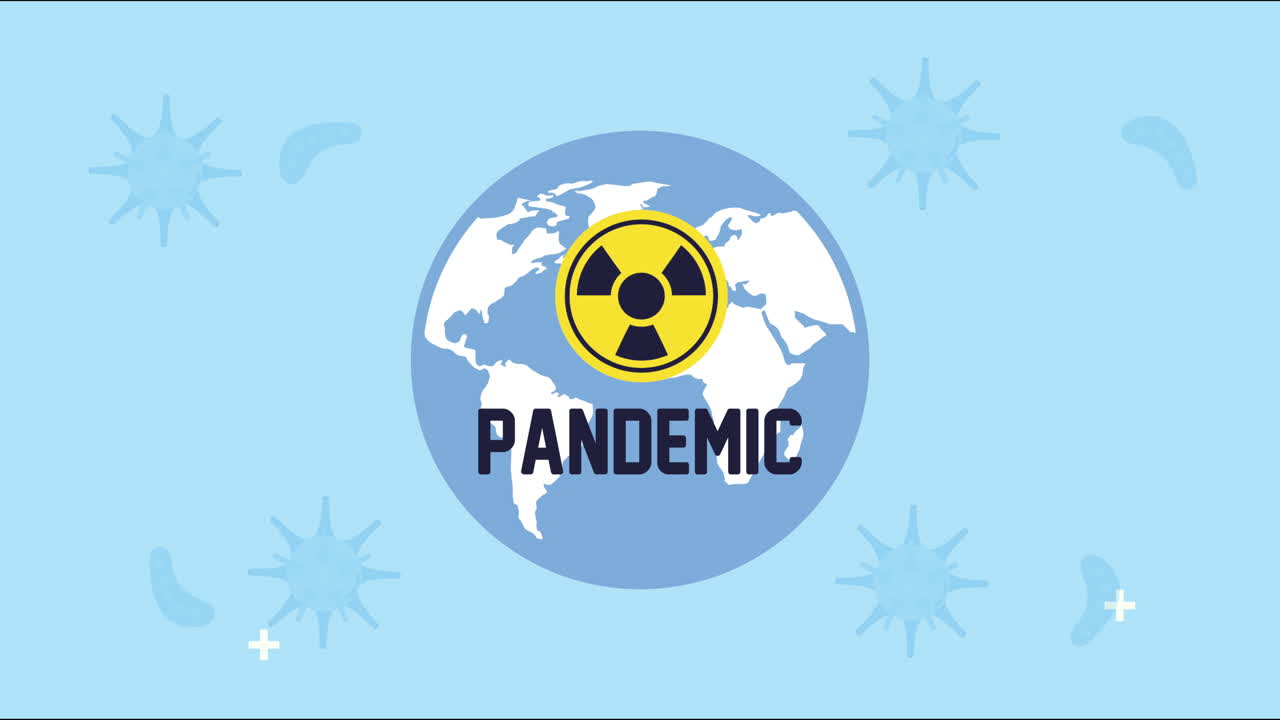 지구와 주의 신호 코로나19 팬데