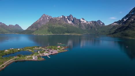 imágenes aéreas de la hermosa naturaleza de noruega.