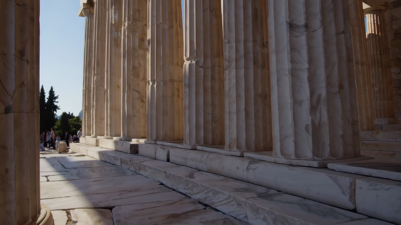 Ancient Greek Temple Columns and Architecture