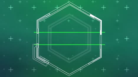 animation of shapes on green background