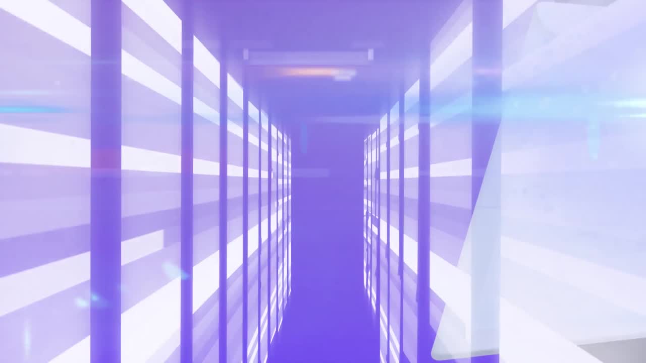 컴퓨터 서버 및 데이터 처리의 애니메이션