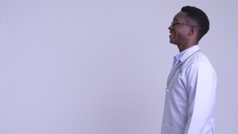 young handsome african man doctor