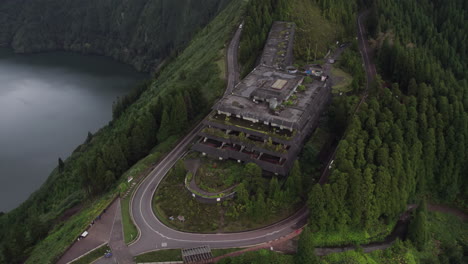 monte palace hotel overlooking dense azorean forest