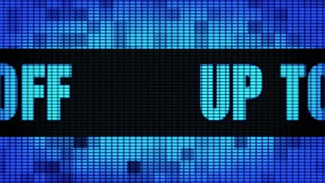 discount display on led screen