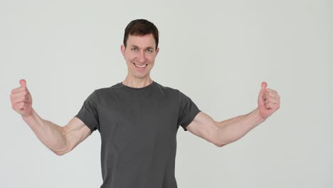 엄지 손가락을 포기하는 남자
