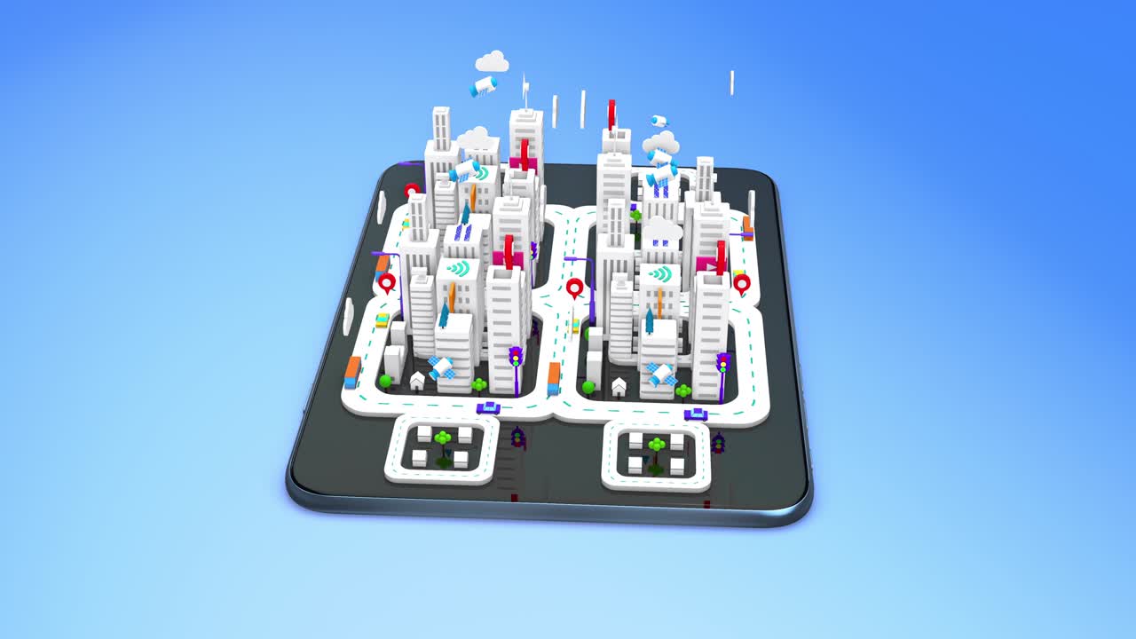 테이블릿 컴퓨터, 무선 네트워크, 5g 네트워크에 대한 메트로폴리탄 스마트 시티