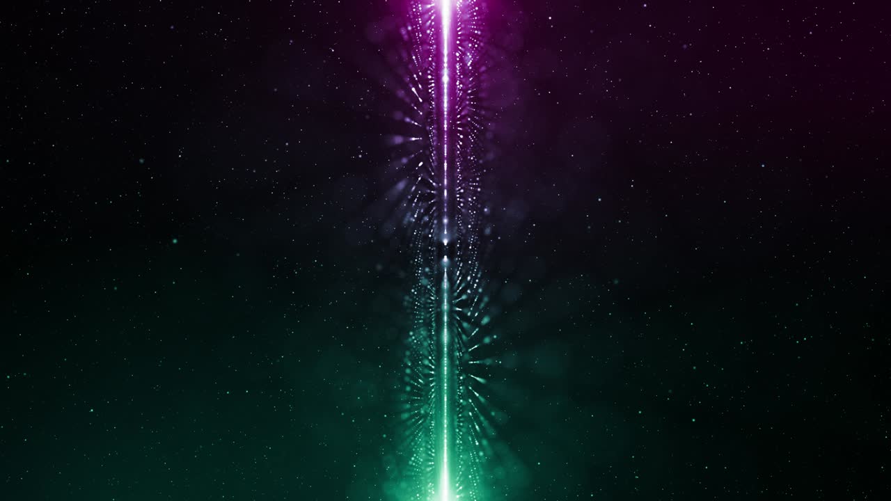 Particles green pink event game trailer titles cinematic concert stage background loop