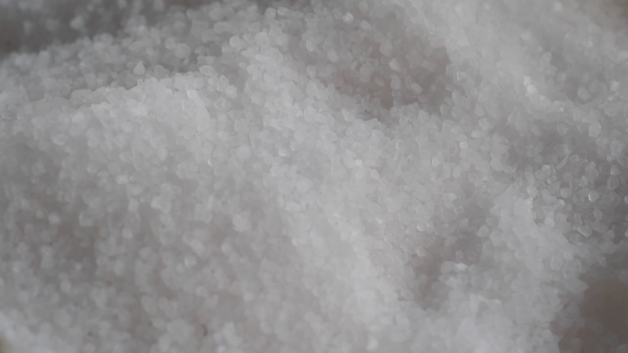 크라누레이션 된 소금의 클로즈업