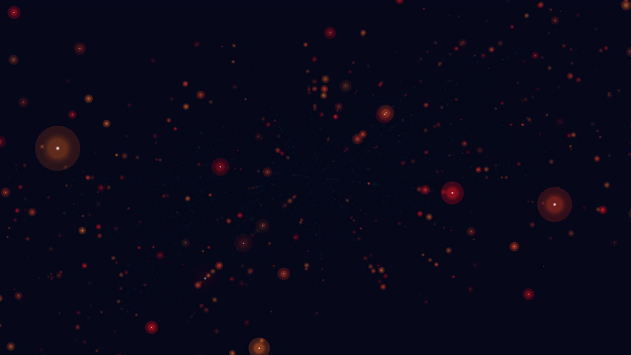 volar puntos rojos y brillos en la galaxia oscura