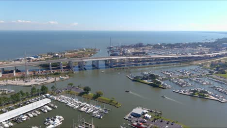 Aerial-View-of-Kemah,-Texas