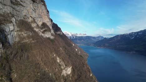 Swiss-Alps-landscape-with-high-mountains-and-valley-with-lakes