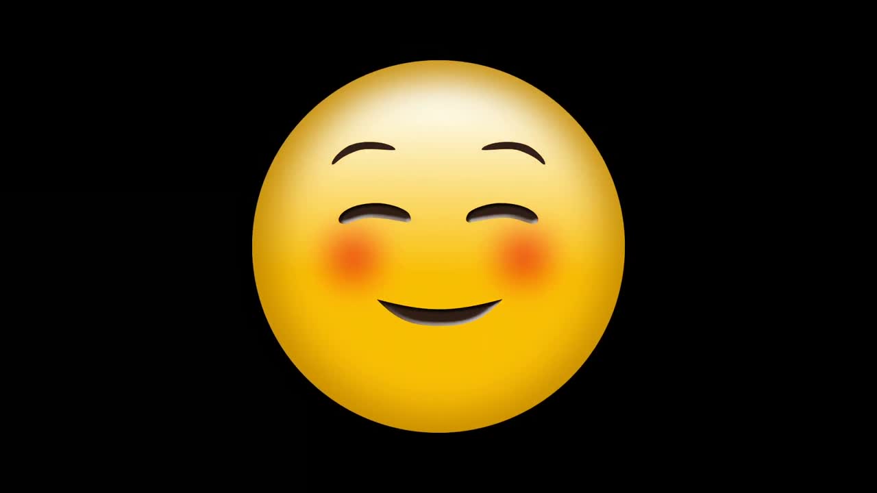 video generado digitalmente del emoji sonriente