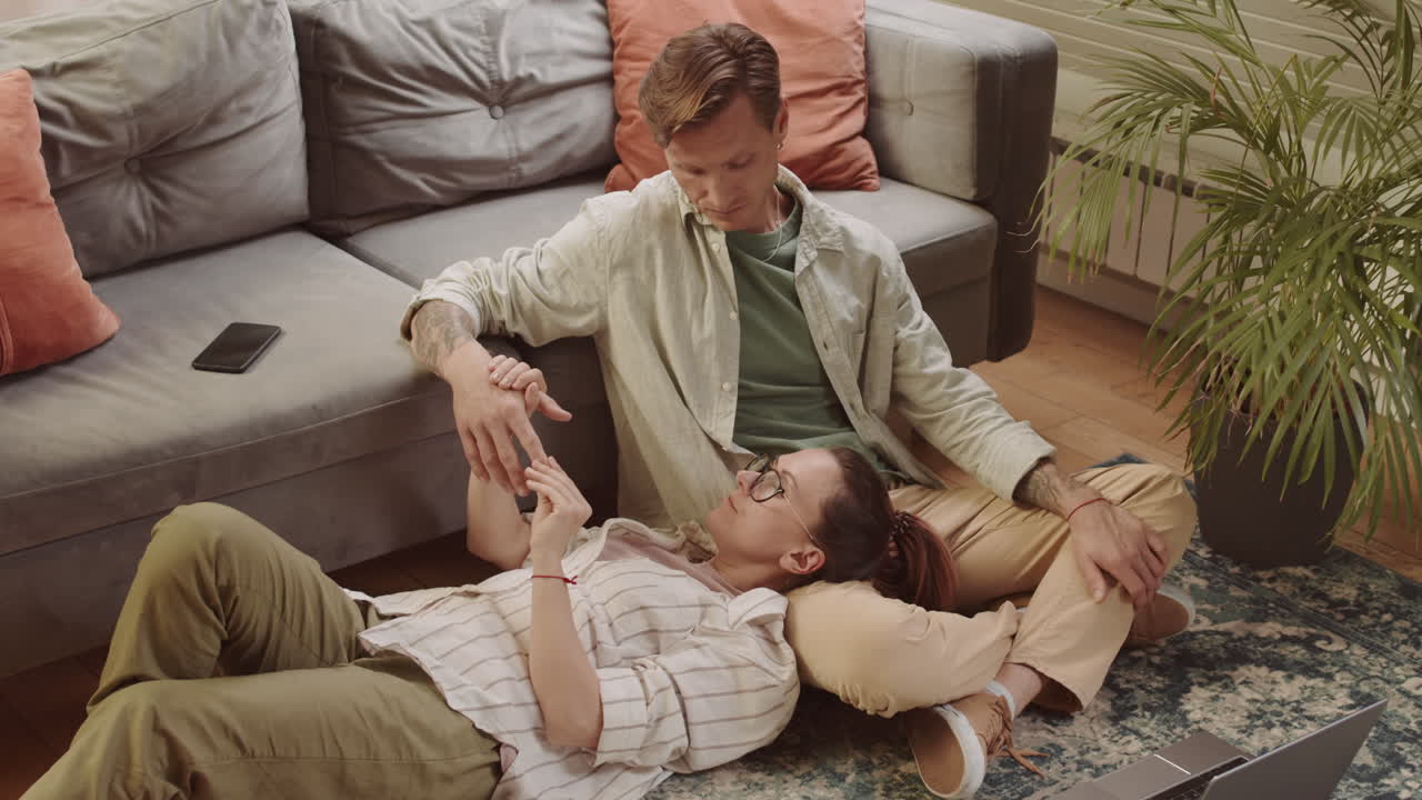 Spouses Chilling in Living Room