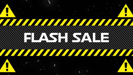 flash sale graphic on striped tape