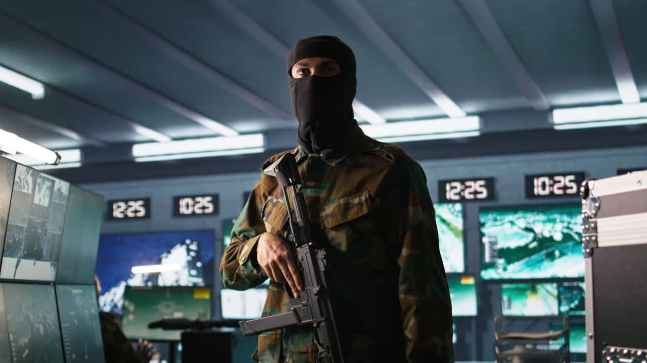 Terrorist occupying enemy base of operations