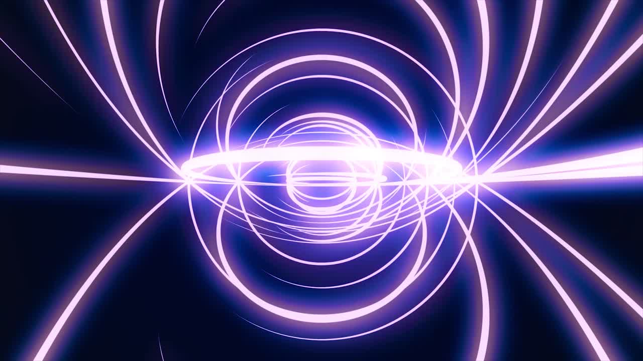 Abstract Glowing Spiral Tunnel