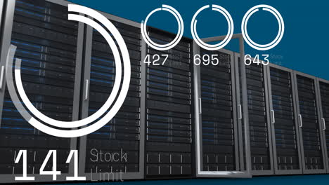 animation of data processing and scopes over servers